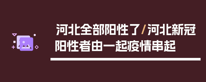 河北全部阳性了/河北新冠阳性者由一起疫情串起