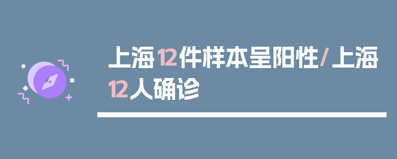 上海12件样本呈阳性/上海12人确诊