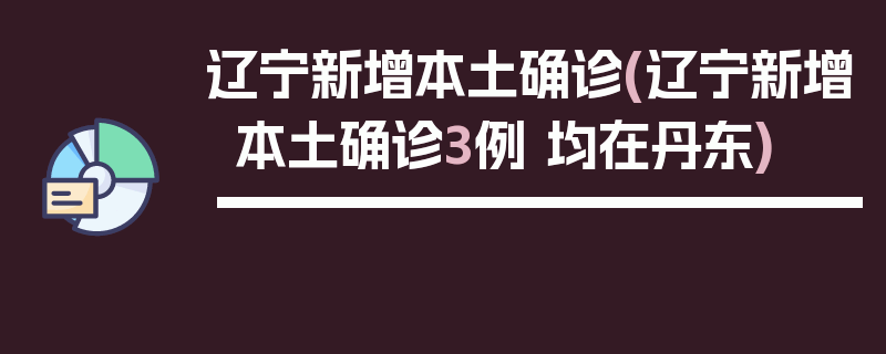 辽宁新增本土确诊(辽宁新增本土确诊3例 均在丹东)
