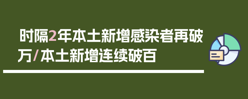 时隔2年本土新增感染者再破万/本土新增连续破百