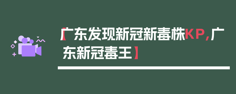 【广东发现新冠新毒株KP,广东新冠毒王】